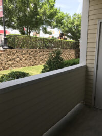 Porch with view of green space