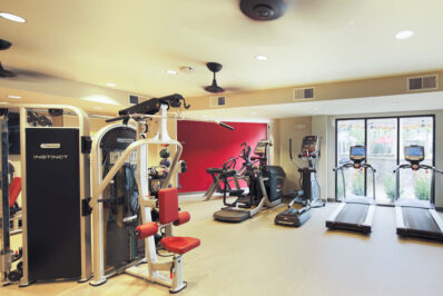 Gym with fitness equipment