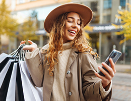 young woman shopping